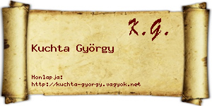Kuchta György névjegykártya
