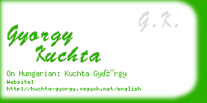 gyorgy kuchta business card